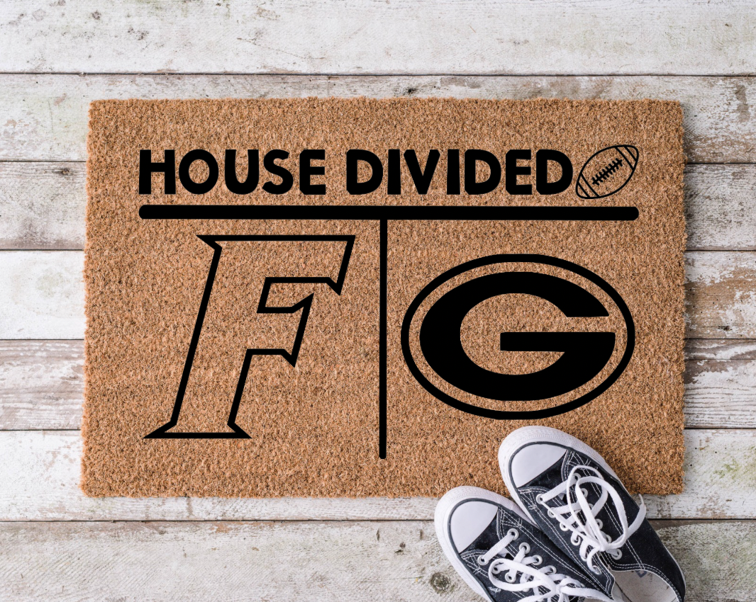 House Divided Hand-Painted Doormat