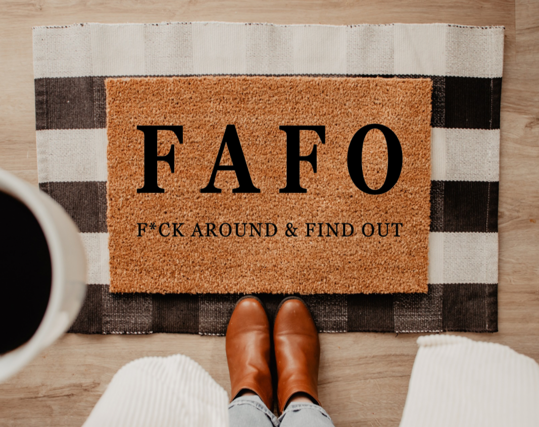 FAFO Hand-Painted Doormat